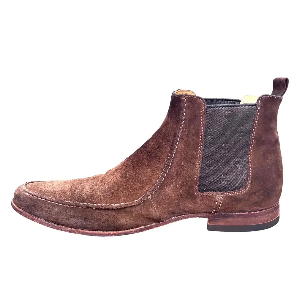 Coach Davis Men’s Brown Suede Italian Chelsea Boots  Size 10 D